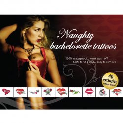 Tattoo Set - Zestaw seksownych, zmywalnych tatuaży - Naughty Bachelorette