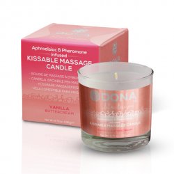 Jadalna świeca do masażu - Dona Kissable Massage Candle Vanilla Buttercream Waniliowa