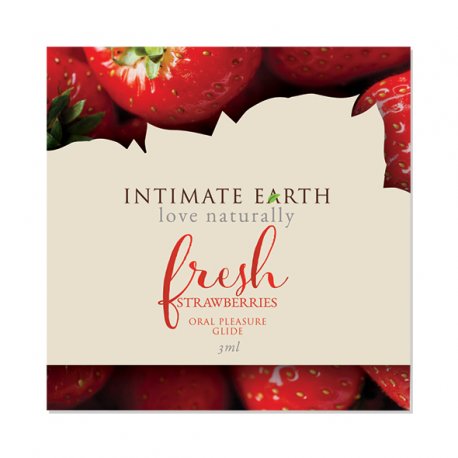 Środek nawilżający - Intimate Earth Oral Pleasure Glide Fresh Strawberries Foil 3 ml SASZETKA