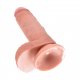 Penis dildo - King Cock 7 Inch with Balls Flesh
