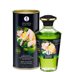 Olejek do masażu - Shunga Aphrodisiac Warming Oil Green Tea 100 ml