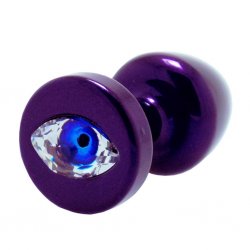 Korek analny ozdobny - Diogol Anni R Eye Purple Crystal Purple 30 mm