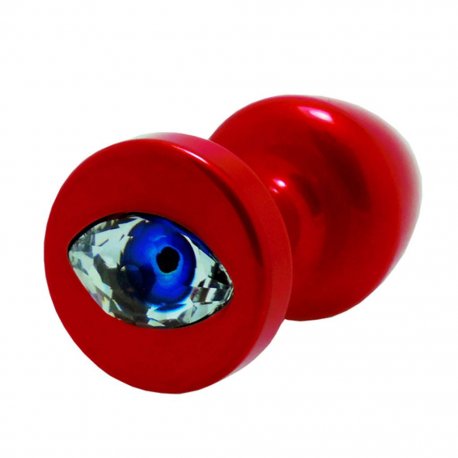 Korek analny ozdobny - Diogol Anni R Eye Red Crystal Red 25 mm