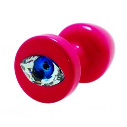 Korek analny ozdobny - Diogol Anni R Eye Pink Crystal Pink 25 mm
